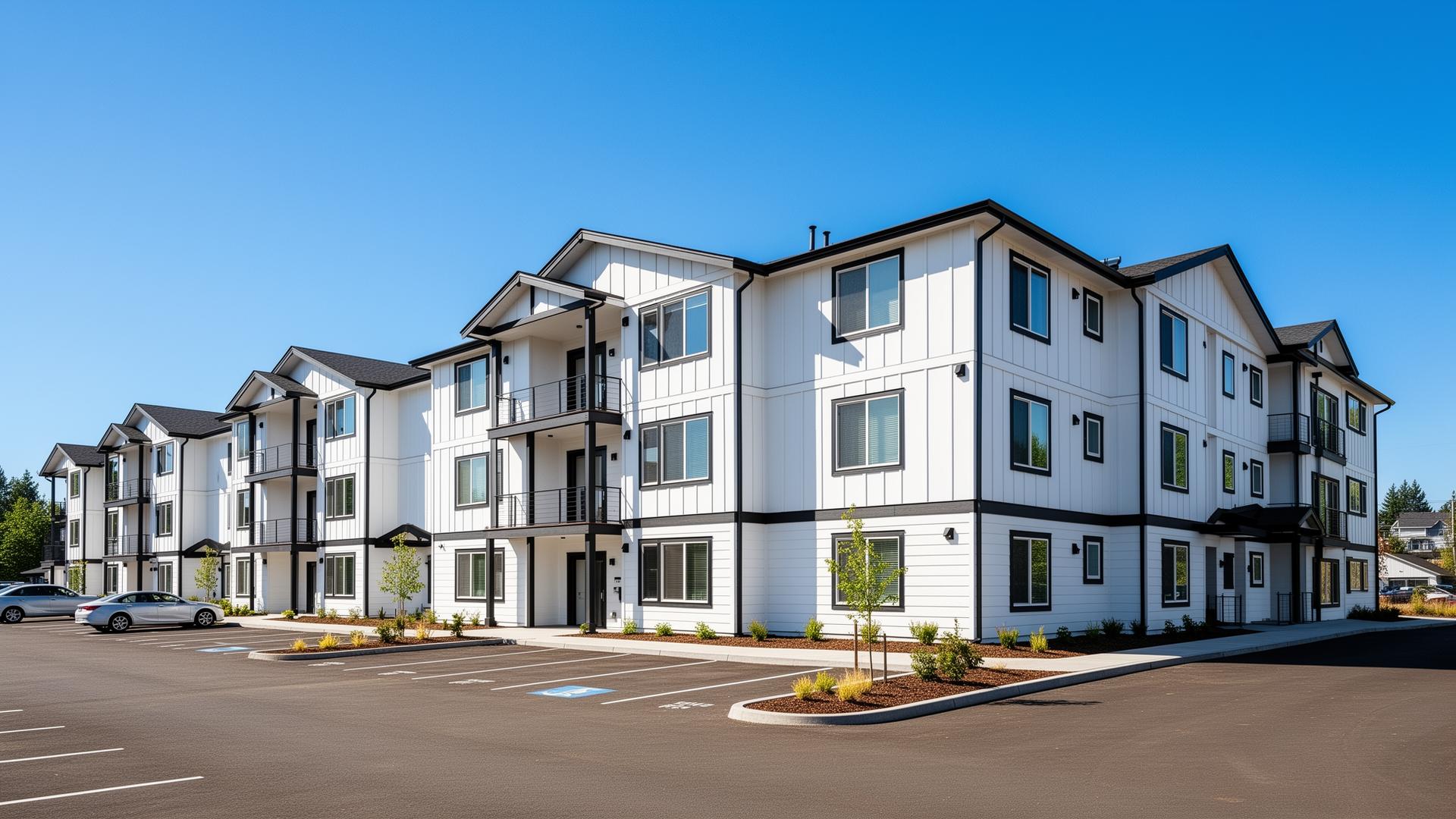 Modern apartment building managed by SMI Property Management